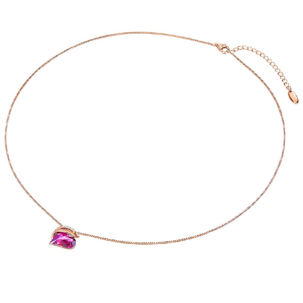 Rafaela Donata Kette mit Anhänger Sterling Silber roségold verziert mit Kristallen von Swarovski® amethyst weiß Letzte 3 Tage