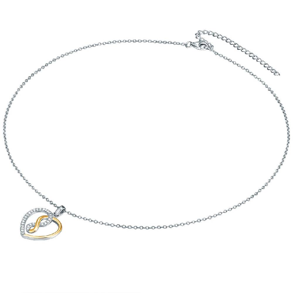 Rafaela Donata Kette mit Anhänger Sterling Silber bi-Color Zirkonia weiß JETZT KAUFEN