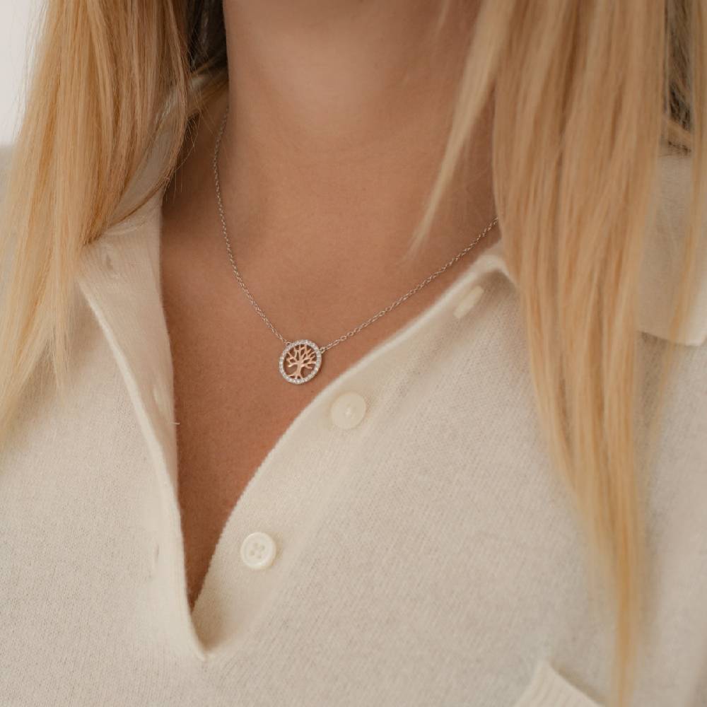 Rafaela Donata Kette mit Anhänger Sterling Silber bi-Color Zirkonia weiß Bis zu 65% Rabatt