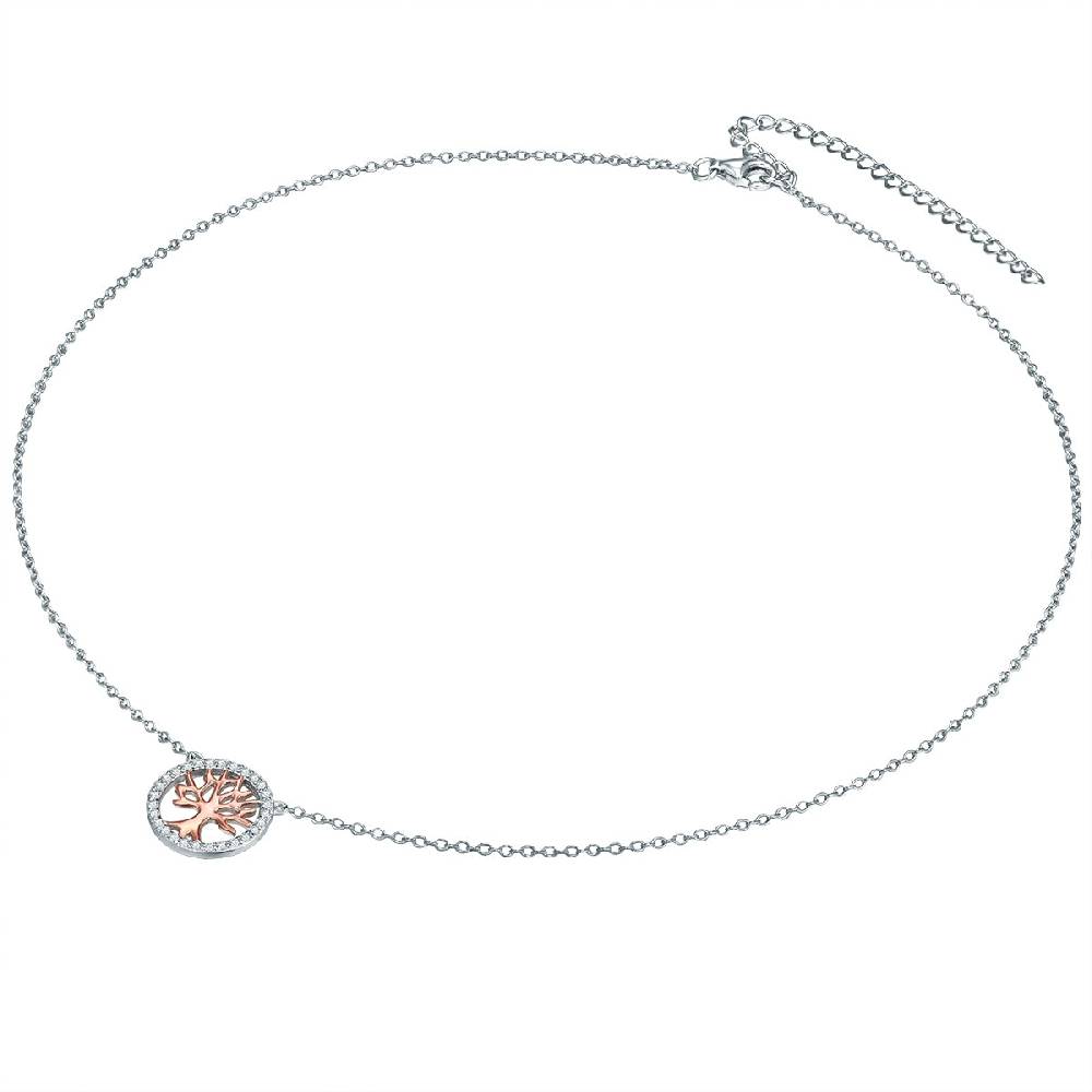 Rafaela Donata Kette mit Anhänger Sterling Silber bi-Color Zirkonia weiß Bis zu 65% Rabatt