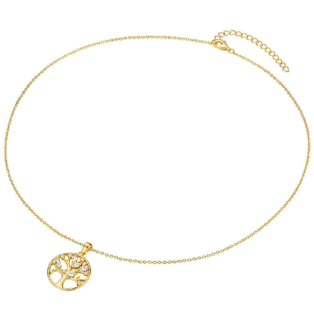 Rafaela Donata Kette mit Anhänger Sterling Silber gelbgold Zirkonia weiß Sonderangebot der Fabrik