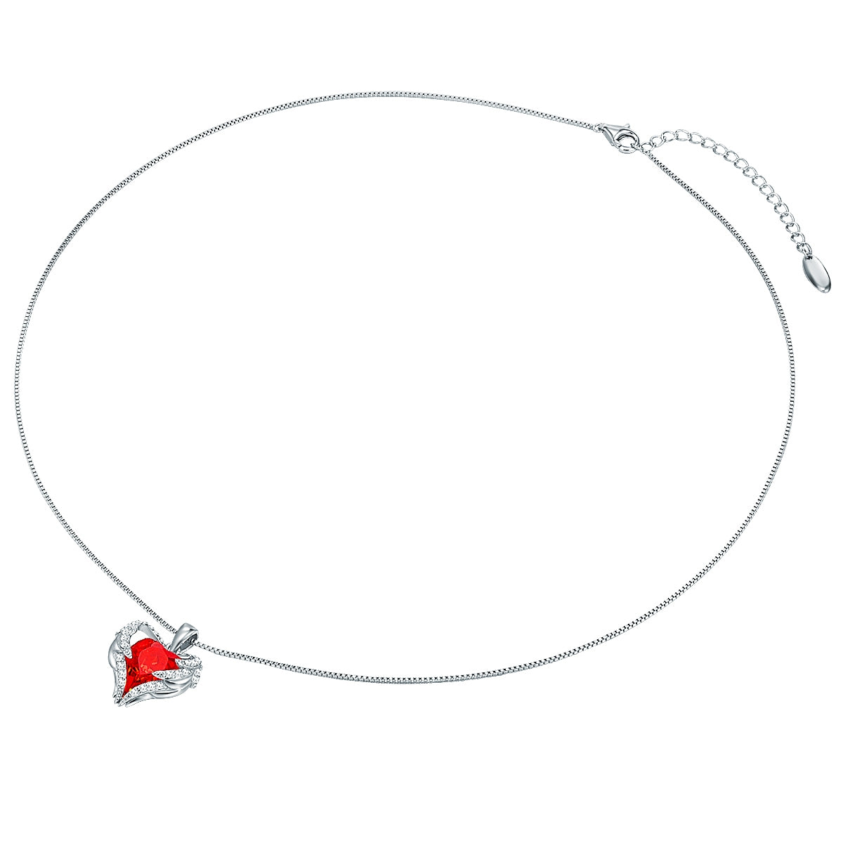 Rafaela Donata Kette mit Anhänger Sterling Silber verziert mit Kristallen von Swarovski® heller Siam weiß Speichern exportieren