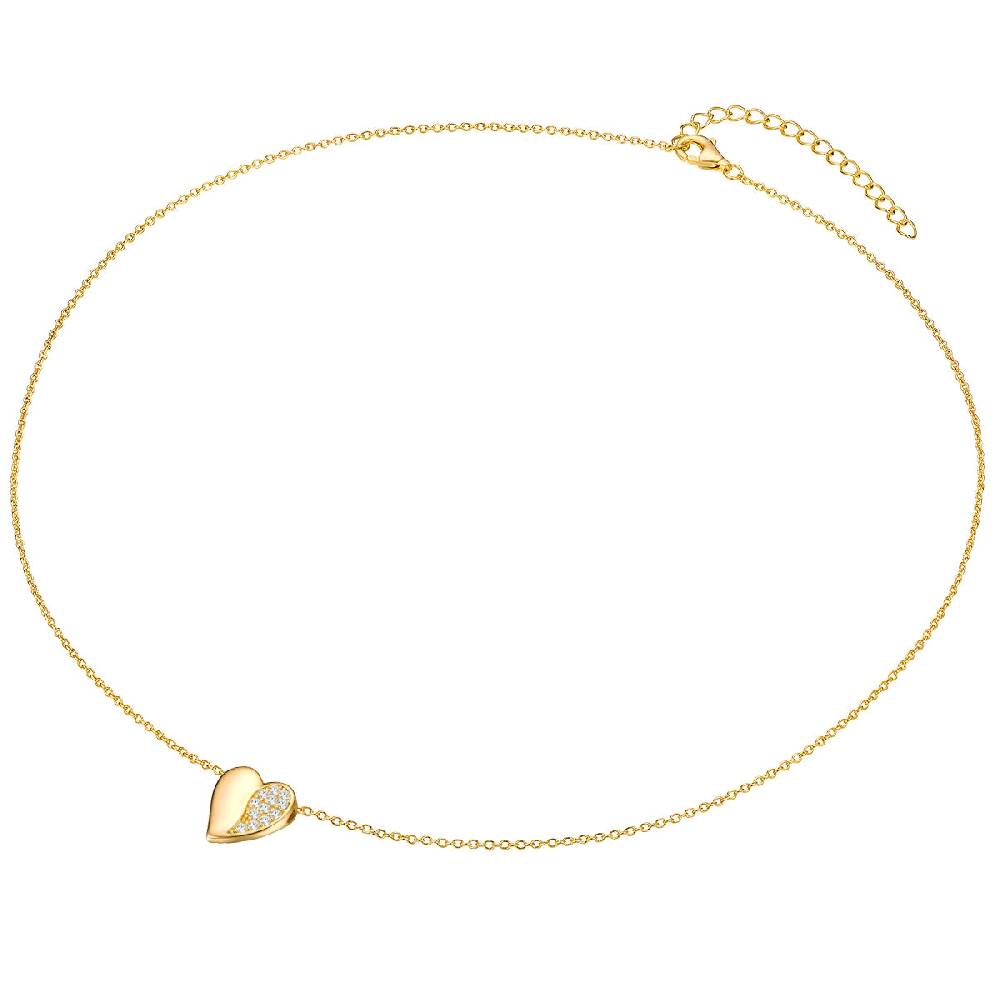Rafaela Donata Kette mit Anhänger Sterling Silber gelbgold Zirkonia weiß Im Verkauf