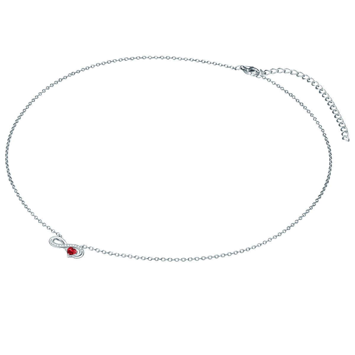 Rafaela Donata Kette mit Anhänger Sterling Silber Zirkonia weiß rot Outlet