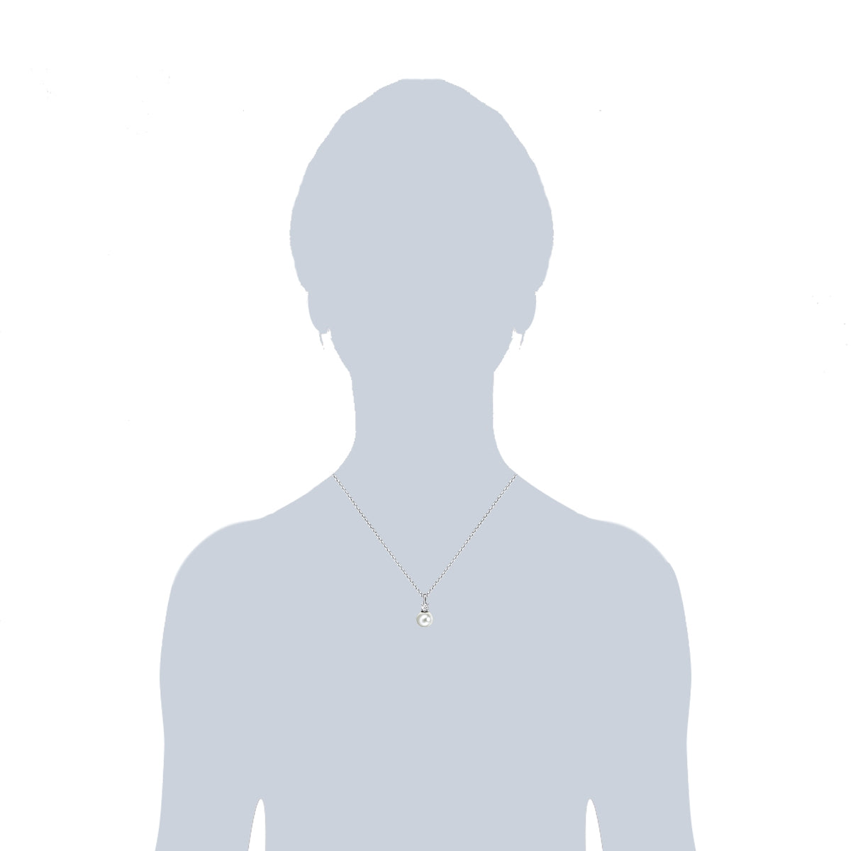 Rafaela Donata Kette mit Anhänger Sterling Silber Perle (synth.) weiß Zirkonia weiß Hotsell