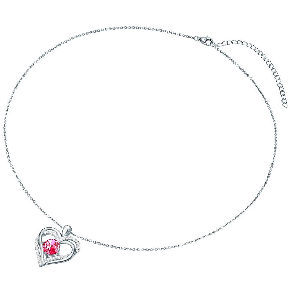 Rafaela Donata Kette mit Anhänger Sterling Silber verziert mit Kristallen von Swarovski® pink Zirkonia weiß Schlussverkauf