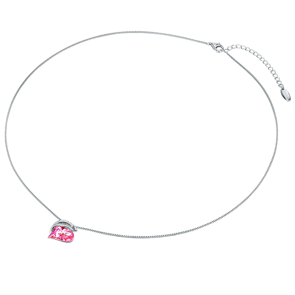 Rafaela Donata Kette mit Anhänger Sterling Silber verziert mit Kristallen von Swarovski® Rosa weiß Fabrikverkauf