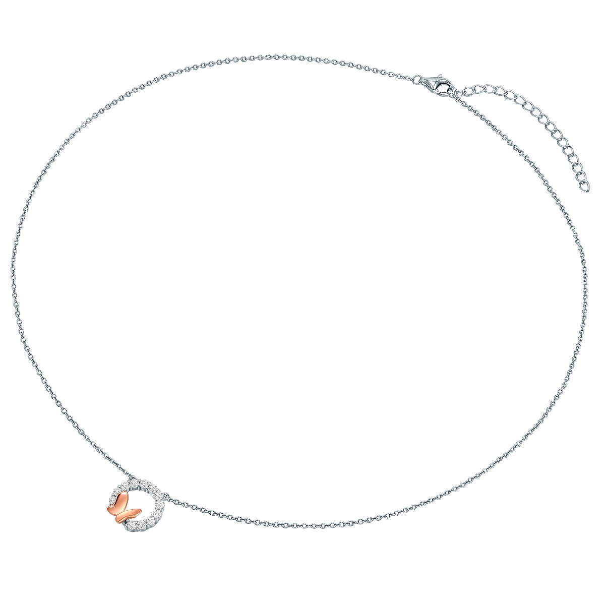 Rafaela Donata Kette Sterling Silber bi-Color Zirkonia weiß Meist gekauft