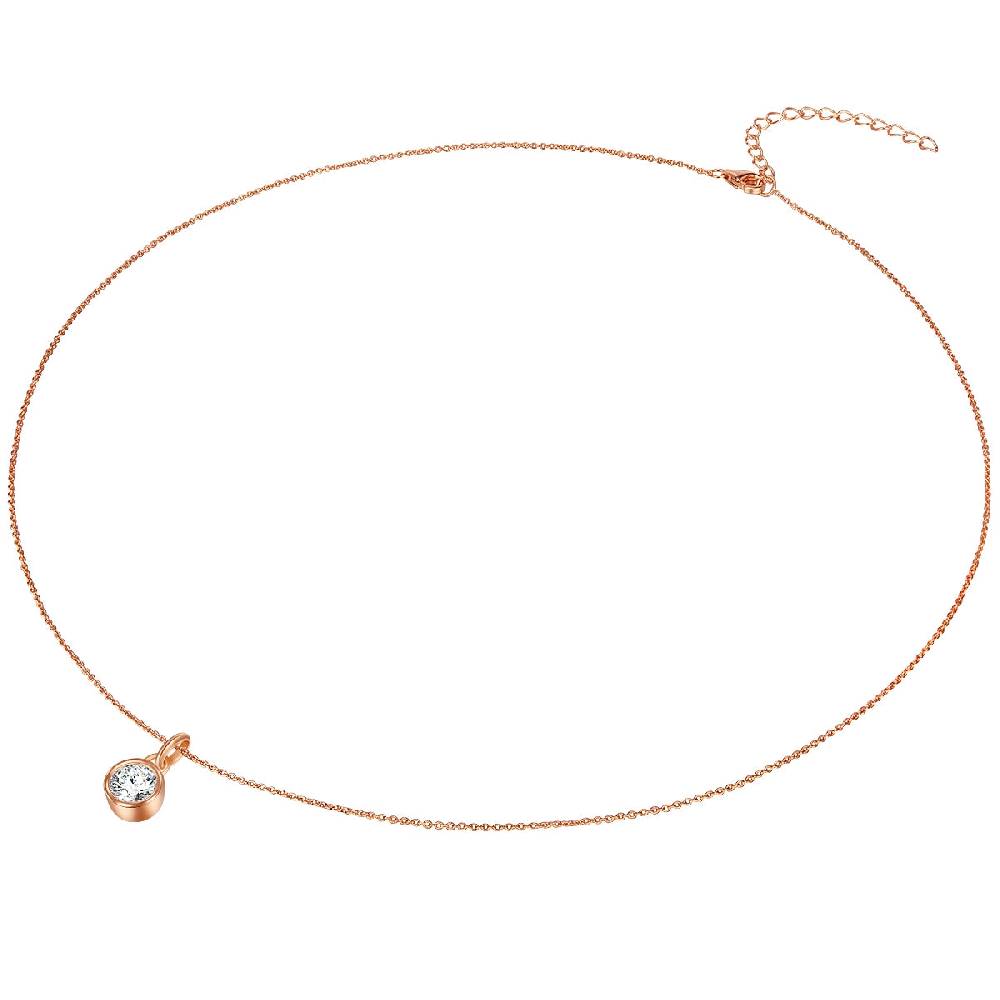 Rafaela Donata Kette mit Anhänger Sterling Silber roségold Zirkonia weiß Flash Sale