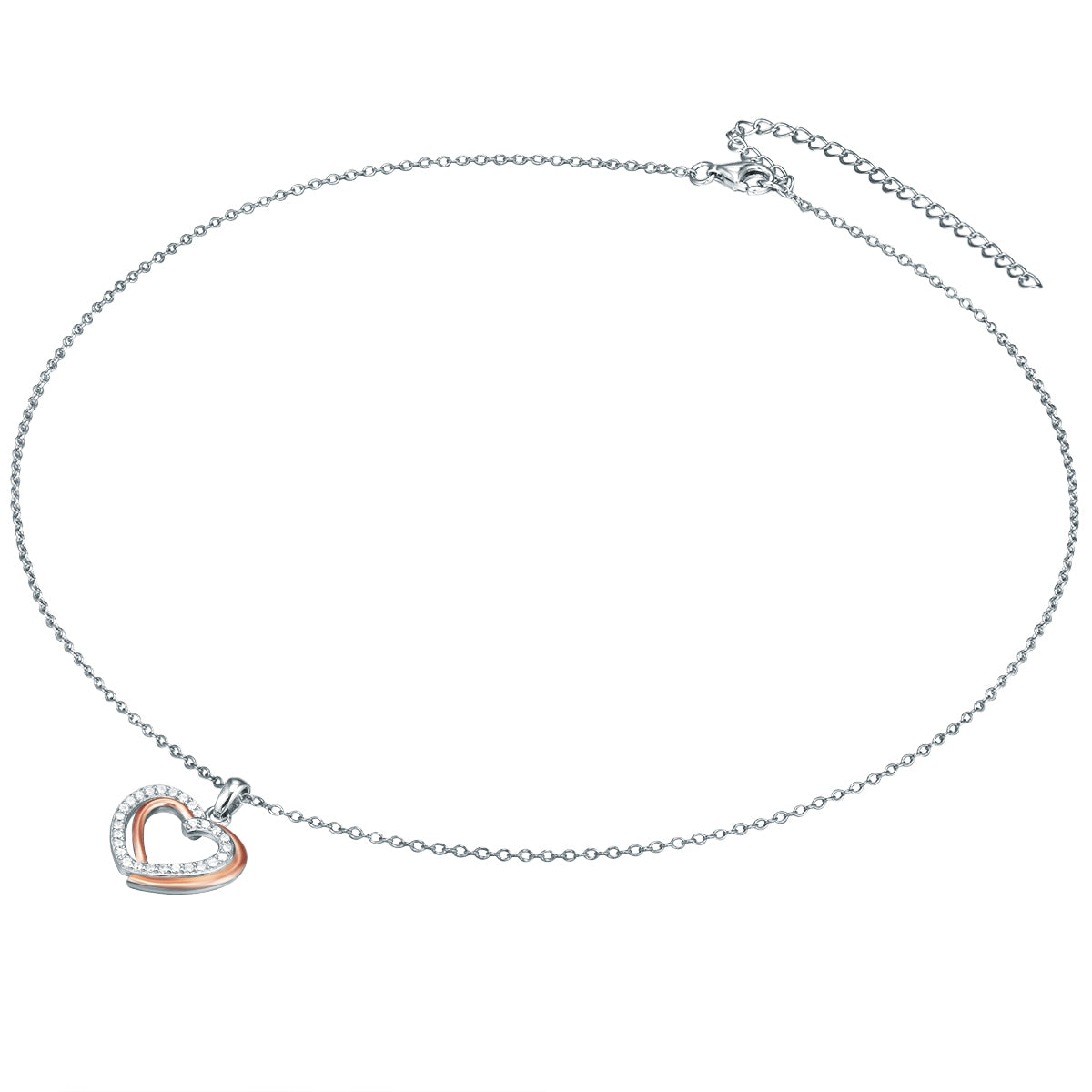 Rafaela Donata Kette mit Anhänger Sterling Silber bi-Color Zirkonia weiß Exklusivangebot