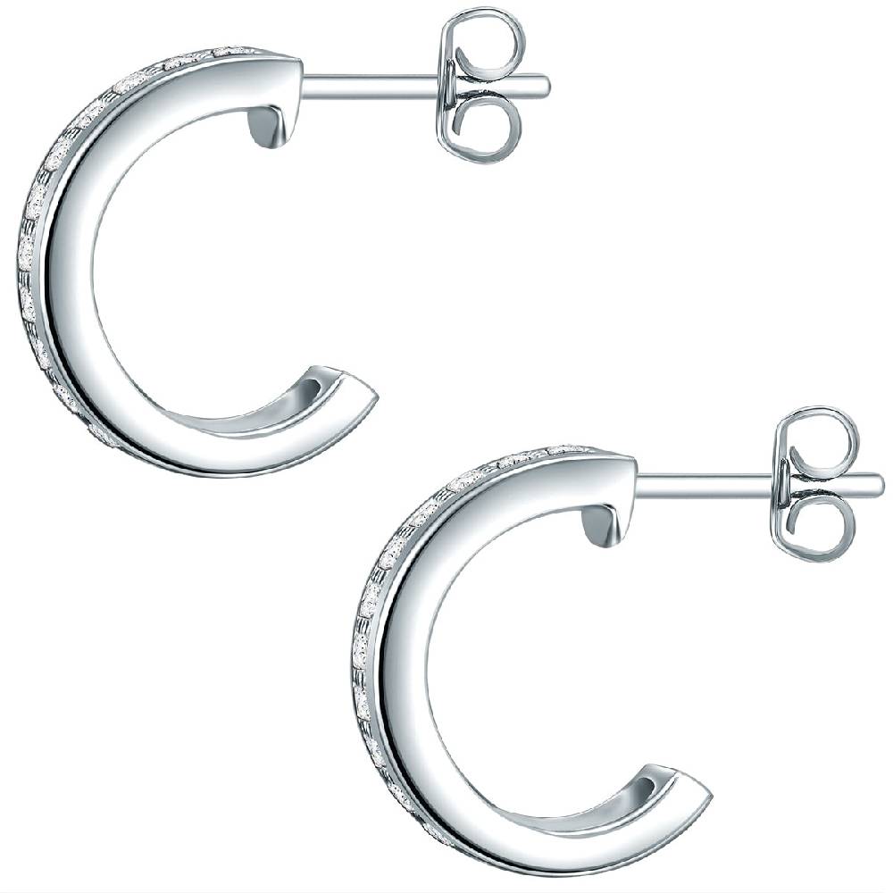 Rafaela Donata Creolen Sterling Silber Zirkonia weiß Osterangebot
