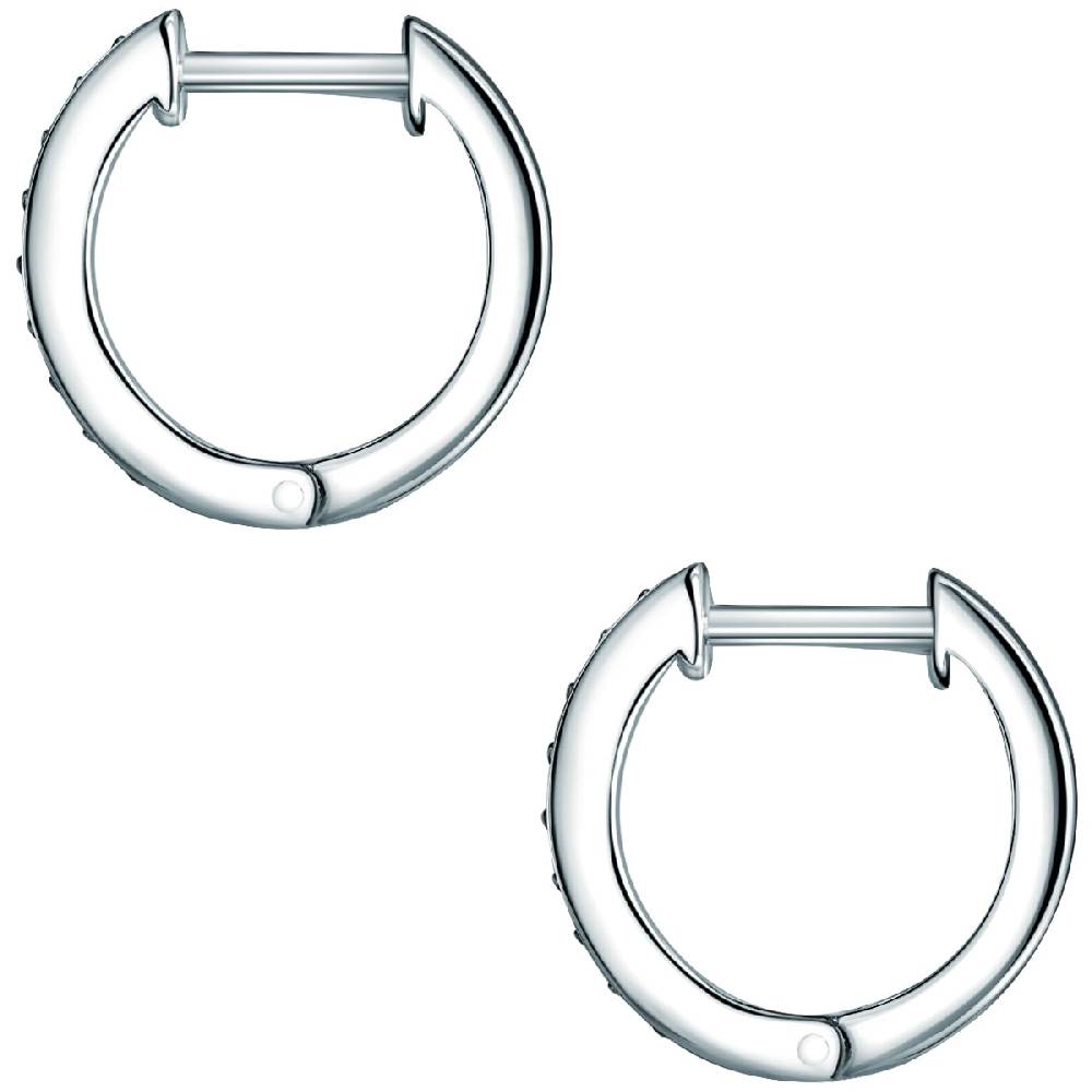 Rafaela Donata Klappcreolen Sterling Silber Zirkonia schwarz Online Outlet