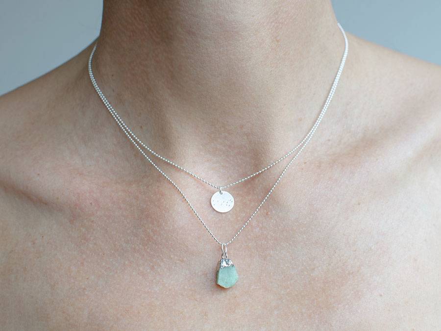 Renna Deluxe GEBURTSSTEIN Kette Silber Bestseller