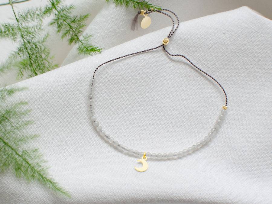 Renna Deluxe MOND Armband gold mit Mondstein Saisonale Angebote