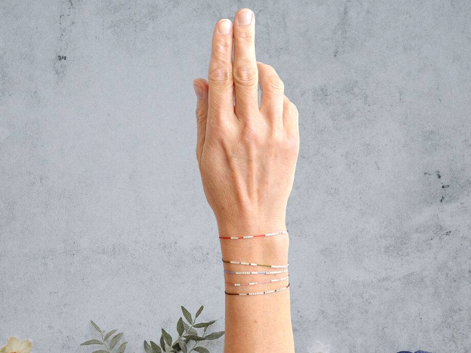 Renna Deluxe INDIVIDUELLES MORSE Code Armband Räumungsverkauf