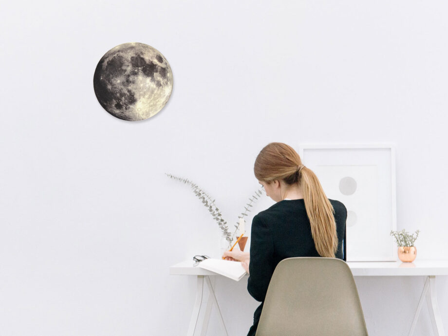 Renna Deluxe MOND Bild auf Holz Riesige Ersparnisse