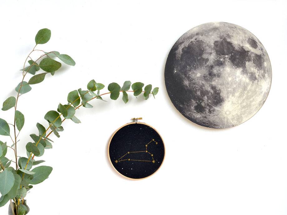 Renna Deluxe MOND Bild auf Holz Riesige Ersparnisse