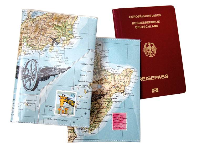 Renna Deluxe Atlas Impfpass Hülle aus Landkarten Super Sparpreis