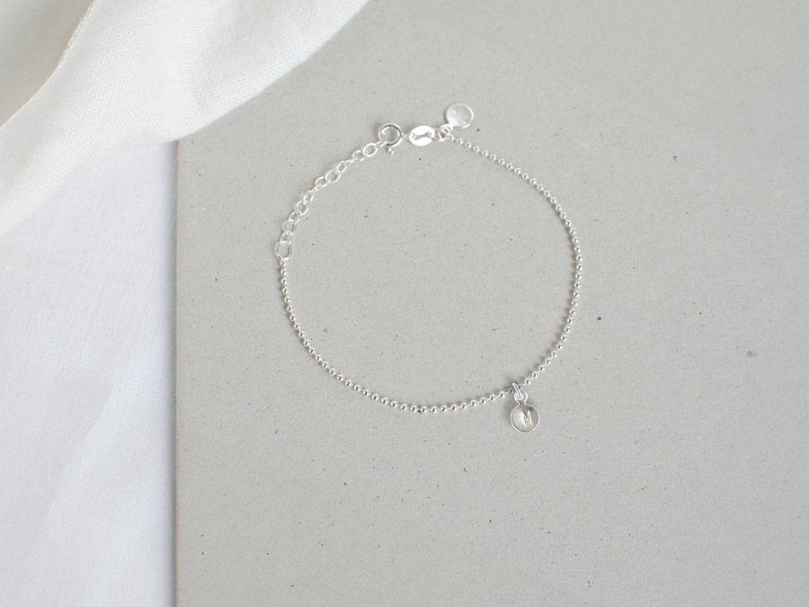 Renna Deluxe Kugel Armband mit BUCHSTABEN Silber Bis zu 60% Rabatt