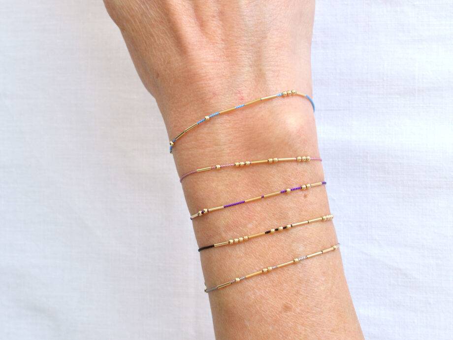 Renna Deluxe MORSE CODE Armband in gold Kostenloser Versand