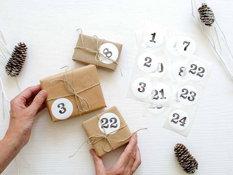 Renna Deluxe ADVENTSKALENDER Zahlen Aufkleber Osterangebot