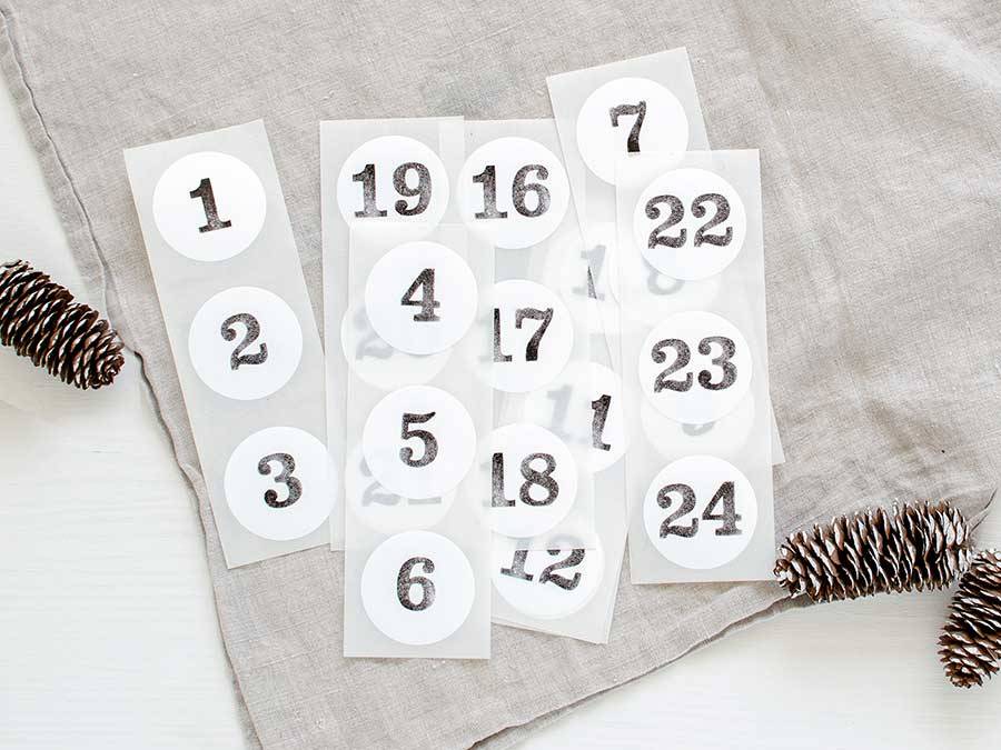 Renna Deluxe ADVENTSKALENDER Zahlen Aufkleber Osterangebot