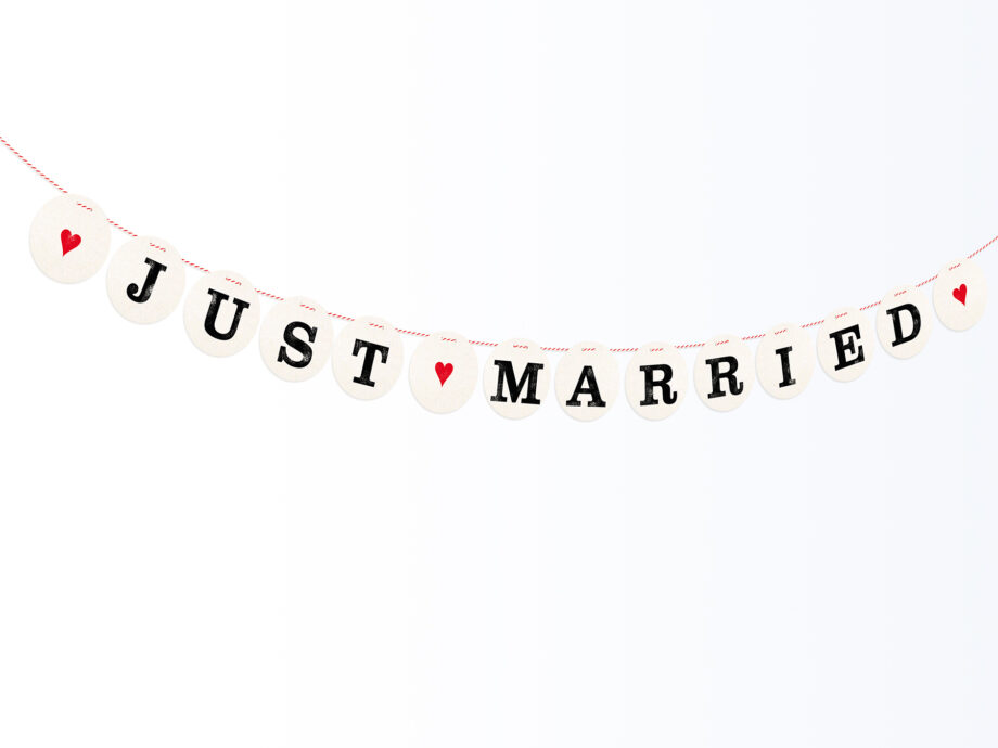 Renna Deluxe Just Married Hochzeitsgirlande Jubiläumsangebot