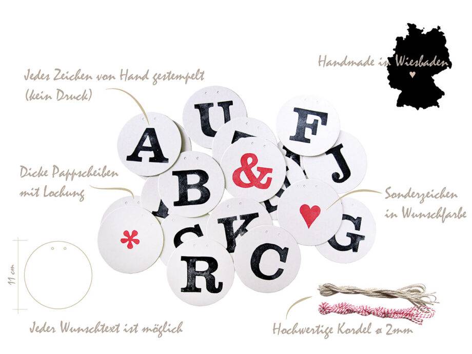 Renna Deluxe MR & MRS Girlande zur Hochzeit Lagerräumung
