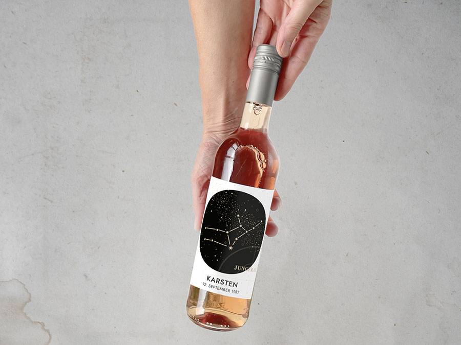 Renna Deluxe Sternzeichen Steinbock | Personalisiertes Weinlabel Letzte 2 Tage
