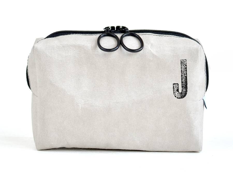 Renna Deluxe Kosmetiktasche mit Monogramm grau Nur für heute