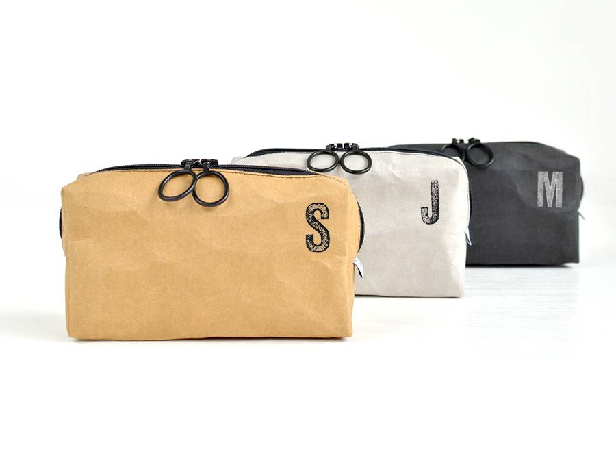 Renna Deluxe Kosmetiktasche mit Monogramm grau Nur für heute