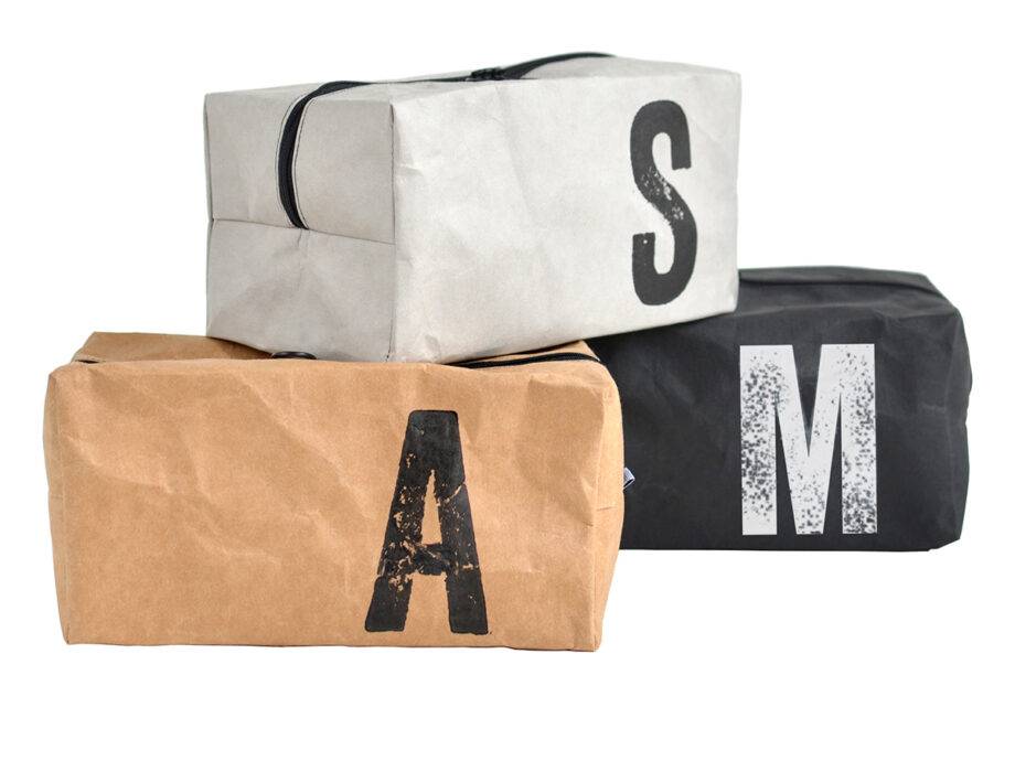 Renna Deluxe Kosmetiktasche mit Monogramm grau Nur für heute