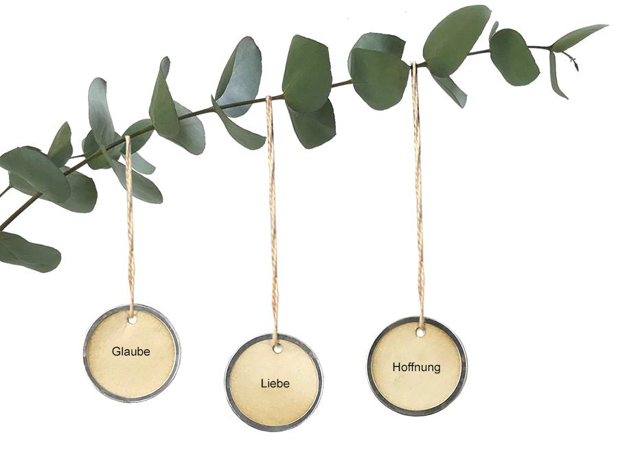 Renna Deluxe LIEBE GLAUBE HOFFNUNG 3er Set Clearance-Verkauf