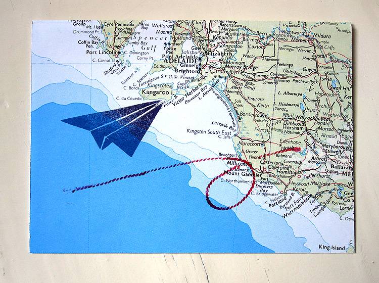 Renna Deluxe Atlas Karte Flieger auf Weltreisen Kostenloser Versand international