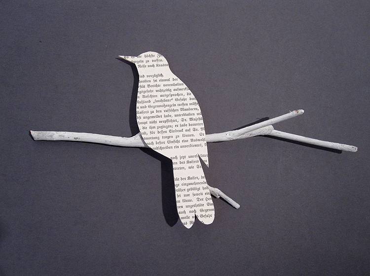 Renna Deluxe Amsel in Fraktur auf dem Ast 2025