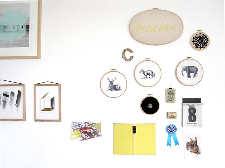 Renna Deluxe Muschel _ Bild im Stickrahmen Outlet