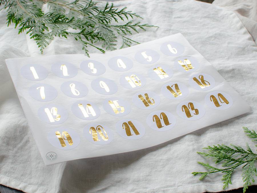 Renna Deluxe ADVENTSKALENDER Zahlen in GOLD Fabrikverkauf