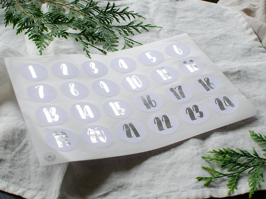 Renna Deluxe ADVENTSKALENDER Zahlen in SILBER Meist gekauft