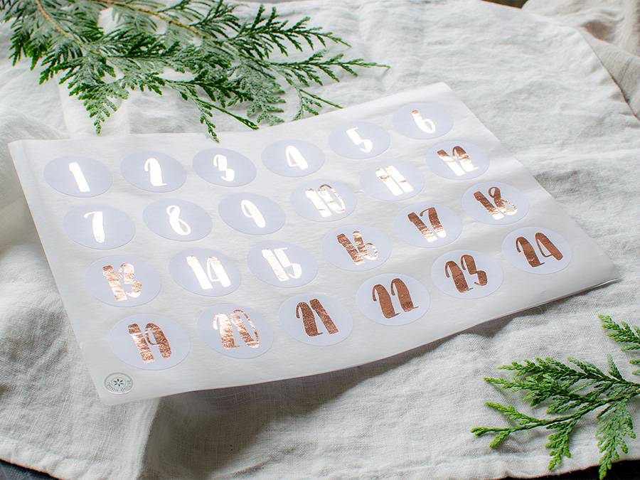 Renna Deluxe ADVENTSKALENDER Zahlen in KUPFER Blitzverkäufe