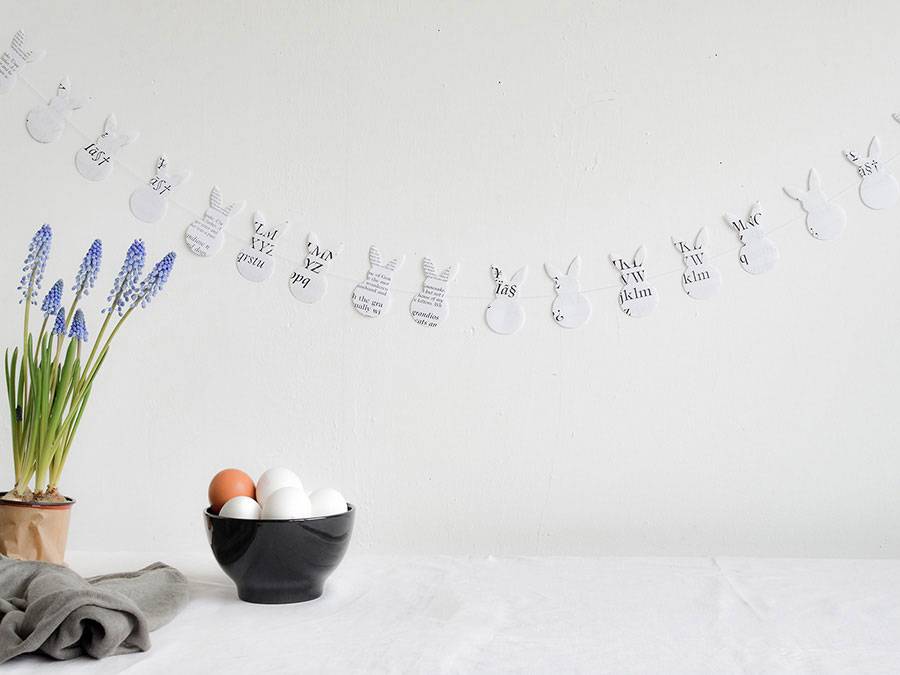 Renna Deluxe Anhänger Osterhase in Schwarz-Weiß Günstig kaufen