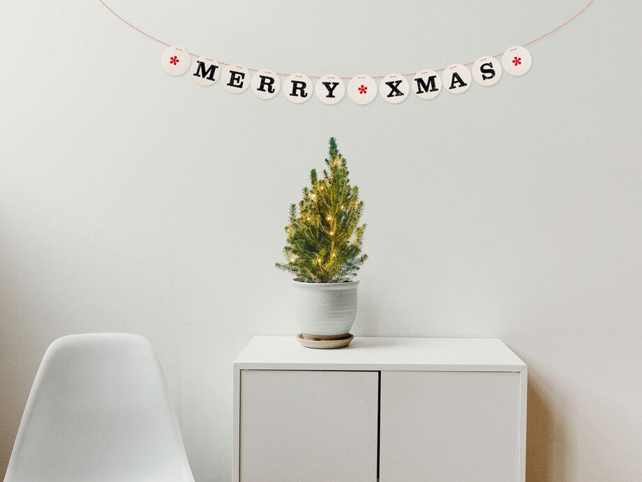 Renna Deluxe MERRY XMAS Girlande Weihnachtsangebot