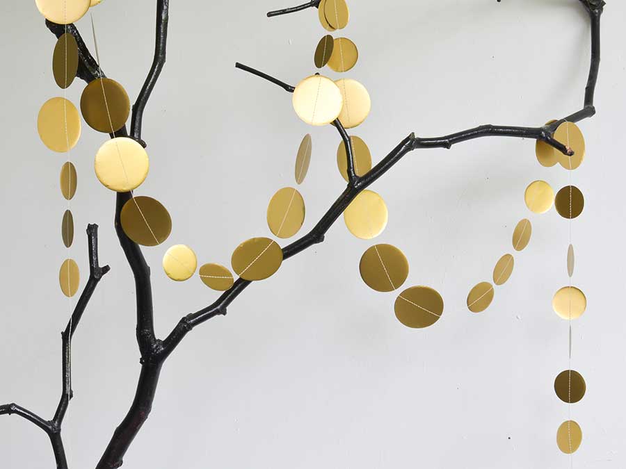 Renna Deluxe Girlande Punkte in Gold Begrenzte Freigabe