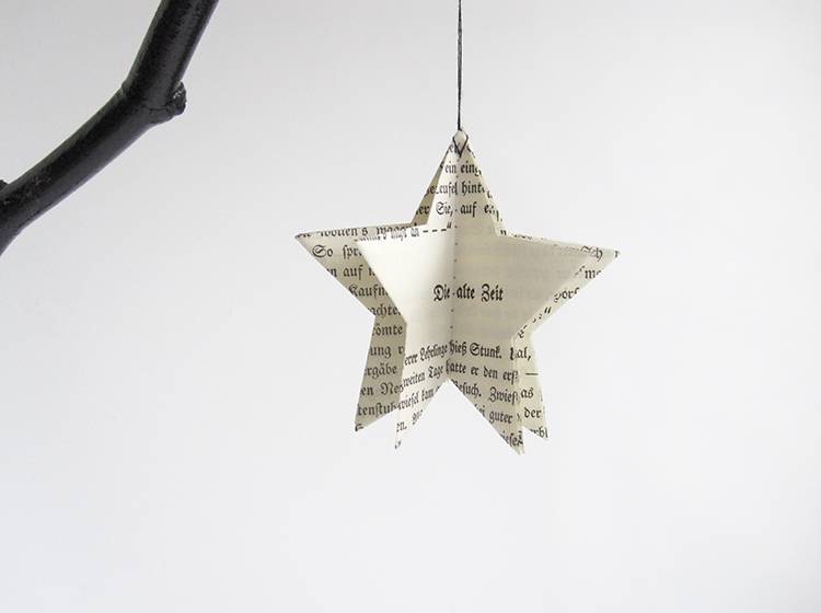 Renna Deluxe Anhänger STERN Baumschmuck in Fraktur Nur für heute