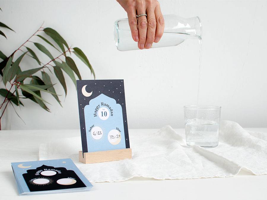 Renna Deluxe RAMADAN Kalender Karten für Sahur und Iftar Nur noch ein Tag übrig