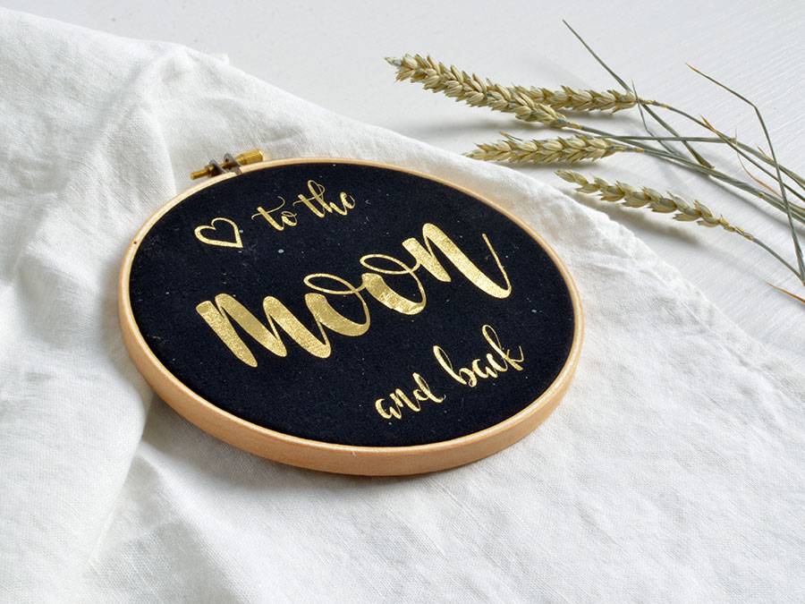 Renna Deluxe I love you to the moon and back! Gold Druck Fabrikladen