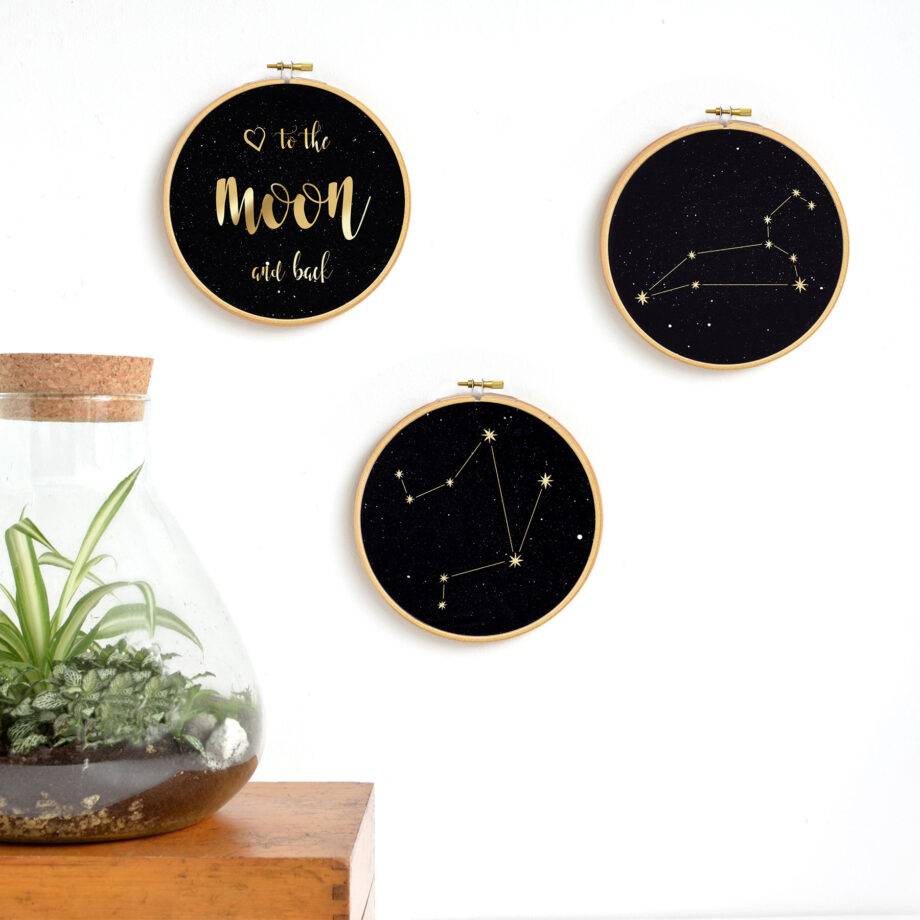 Renna Deluxe I love you to the moon and back! Gold Druck Fabrikladen