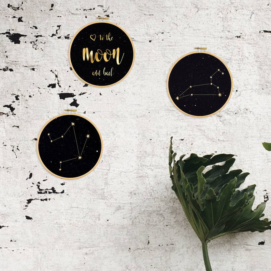 Renna Deluxe I love you to the moon and back! Gold Druck Fabrikladen