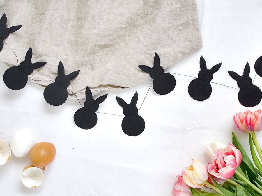Renna Deluxe Osterhasen Girlande aus Kraftpapier braun Preisnachlass