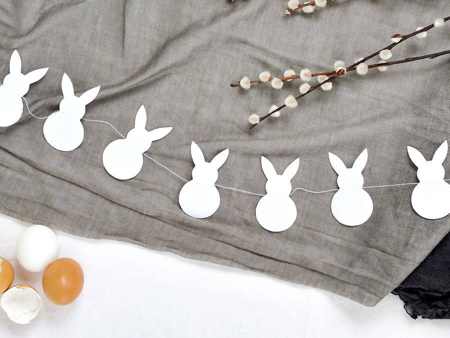 Renna Deluxe Osterhasen Girlande aus Kraftpapier braun Preisnachlass