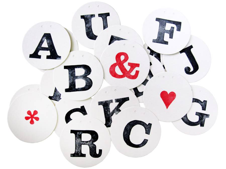 Renna Deluxe Buchstabe für personalisierte Hochzeitsgirlande mit Namen Online Outlet